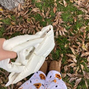 White Puffer Tote Bag